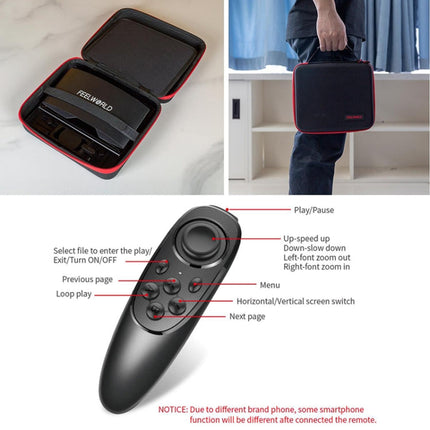 FEELWORLD TP10 Portable 10-inch Folding Teleprompter with Remote Control Lens Adapter Ring For Below 10 inches Smartphone / Tablet, TP10