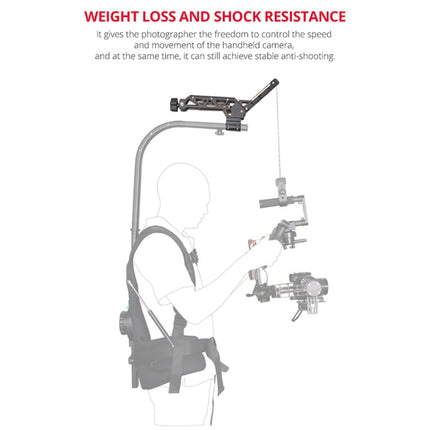 YELANGU BF01 Shock-absorbing Crested Damping Arm, Load: 3-15kg, BF01 Damping Head,Load: 3-15kg