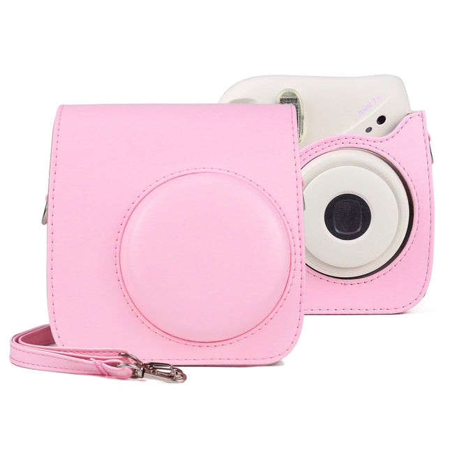 Retro Full Body PU Leather Case Camera  Bag with Strap for FUJIFILM instax mini 7+, For FUJIFILM instax mini 7+