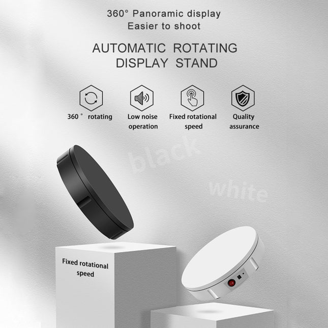 22cm Electric Rotating Display Stand Video Shooting Props Turntable, Load: 50kg, UK Plug, 22cm, UK Plug