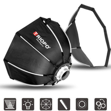 TRIOPO K2-55 55cm Speedlite Flash Octagon Parabolic Softbox Bowens Mount Diffuser, K2-55
