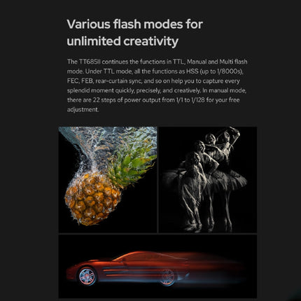 Godox TT685II-S 2.4GHz Wireless TTL HSS 1/8000s Flash Speedlite for Sony, TT685II-S for Sony