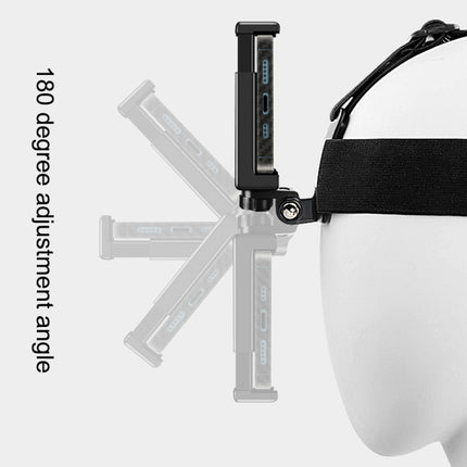 Elastic Mount Belt Adjustable Head Strap with Phone Clamp & Screw & S-type Adapter for GoPro HERO10 Black / HERO9 Black /8 /7 /6 /5, Xiaoyi and Other Action Cameras, Smarphones