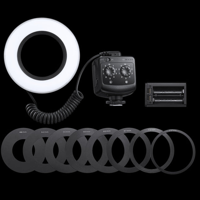 Godox Ring72 Macro Ring 48 LED Flash Light with 8 Different Size Adapter Rings, Ring72