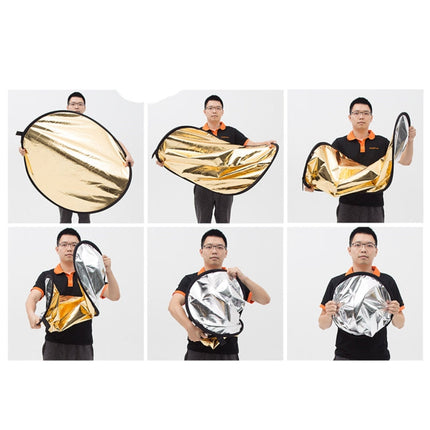 Godox FT01 2 in 1 Gold / Silver Oval Folding Reflector Board, Size: 150 x 200cm