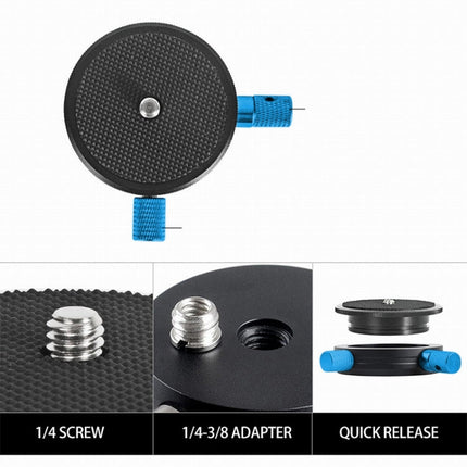 BEXIN QR-02 360 Degree Rotation Quick Release Head Camera Tripod Base Plate, QR-02 360