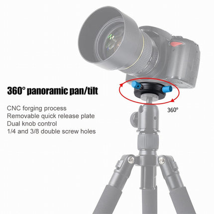 BEXIN QR-02 360 Degree Rotation Quick Release Head Camera Tripod Base Plate, QR-02 360