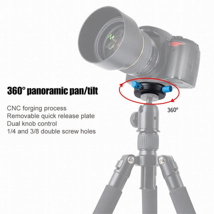 BEXIN QR-02 360 Degree Rotation Quick Release Head Camera Tripod Base Plate, QR-02 360