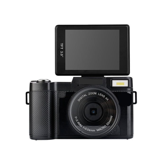 R2 2.7K Vlog Camera 4X Zoom Digital Camera with 3.0 inch Flip Screen (Black)