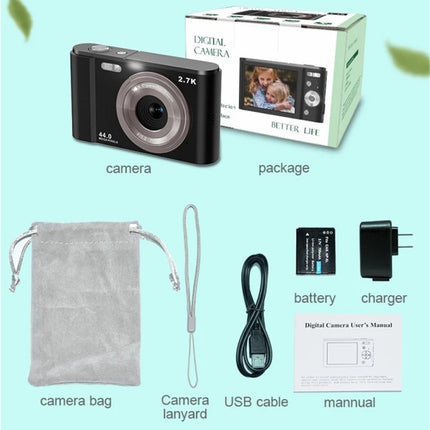 DC302 2.88 inch 44MP 16X Zoom 2.7K Full HD Digital Camera Children Card Camera, US Plug, DC302, US Plug