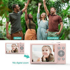 DC402 2.4 inch 44MP 16X Zoom 1080P Full HD Digital Camera Children Card Camera, EU Plug, EU Plug