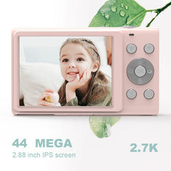 DC402 2.4 inch 44MP 16X Zoom 2.7K Full HD Digital Camera Children Card Camera, UK Plug, UK Plug