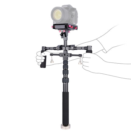 YELANGU S300 4 in 1 Multifunctional Rig + Dual Handheld Shoulder Rig + Monopod + Stabilizer for Cameras / SLR Cameras, Height Range: 63cm-170cm, YELANGU S300