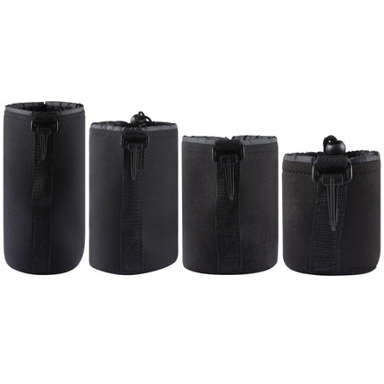 4 PCS Neoprene SLR Camera Lens Carrying Bag Pouch Bag with Carabiner, Size: 10x22cm, 10x14cm, 10x18cm, 8x10cm