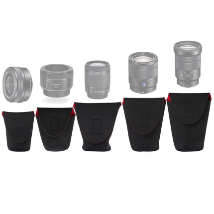 5 in 1 SLR Camera Lens Package Thickening Shockproof Neoprene Lens Storage Bag Sticky Deduction, 5 in 1