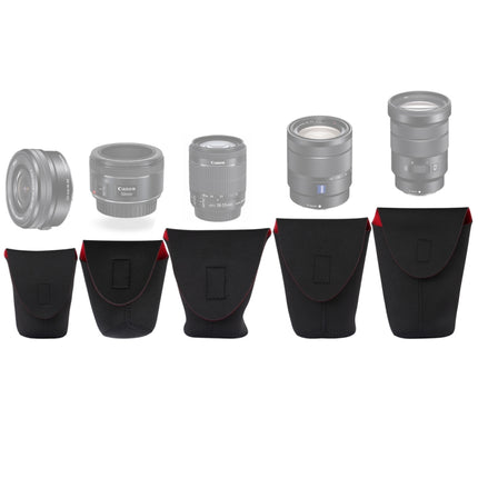 5 in 1 SLR Camera Lens Package Thickening Shockproof Neoprene Lens Storage Bag Sticky Deduction, 5 in 1