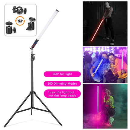 LUXCeO Mood1 85cm RGB Colorful Atmosphere Rhythm LED Stick Handheld Video Photo Fill Light, No Tripod, 85cm