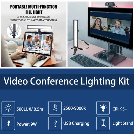 LUXCeO WS66 USB LED Live Video Light 2500K-9000K Bi-color Laptop Conference Fill Light, WS66