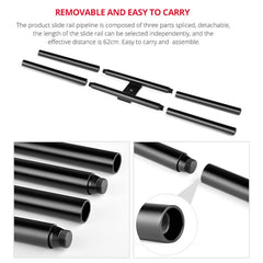 YELANGU L50E 60cm Splicing Camera Slider Dolly Rail + L5i Dolly Car