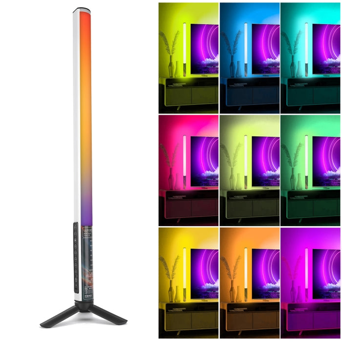 LUXCeO Mood1 50cm RGB Colorful Atmosphere Rhythm LED Stick Handheld Video Photo Fill Light with Tripod, 50cm with Tripod
