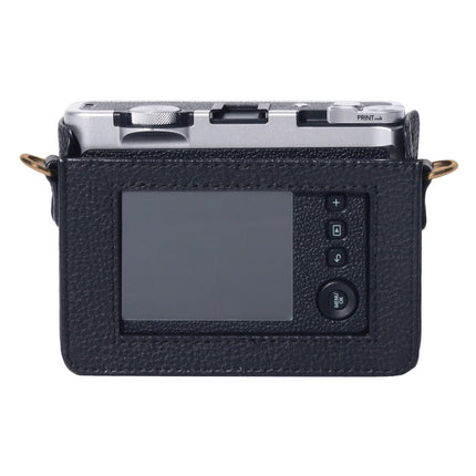 For FUJIFILM instax mini Evo Full Body Camera Genuine Leather Case Bag with Strap