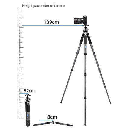 BEXIN RC334 Portable Collapsible Carbon Fiber Camera Tripod, RC334