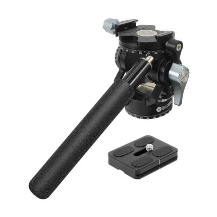 BEXIN DT-03R/S 720 Degree Panorama Heavy Duty Tripod Action Fluid Drag Head with Quick Release Plate, DT-03R/S