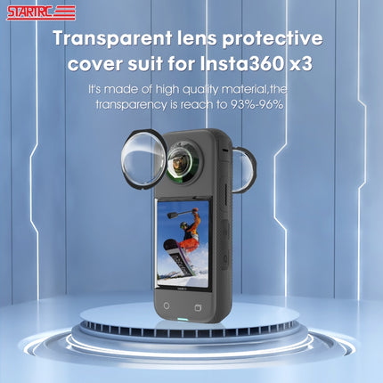For Insta360 X3 STARTRC Lens Guard PC Protective Cover