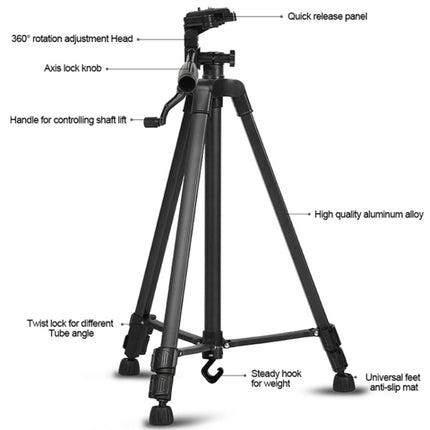 3366 Quality 1.4m Portable Phone Live Selfie Tripod DV SLR Camera Stand, 3366 Quality 1.4m