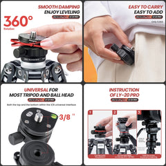 Fotopro LY-20 Pro 360 Degree Panorama Tripod Head Base, Fotopro LY-20 Pro