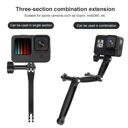 3 in 1 Joint Aluminum Extension Arm Grip Extenter for DJI, Insta360, GoPro and Other Action Cameras, 3 in 1