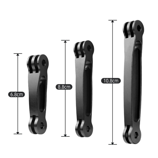 Joint Aluminum Extension Arm Grip Extenter for GoPro, Insta360, DJI and Other Action Cameras, Length: 8.8cm