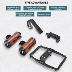 YELANGU LW101Vlogging Live Broadcast Smartphone Video Rig Handles Stabilizer Kits, LW101