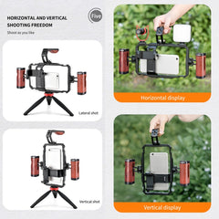 YELANGU LW101Vlogging Live Broadcast Smartphone Video Rig Handles Stabilizer Kits, LW101