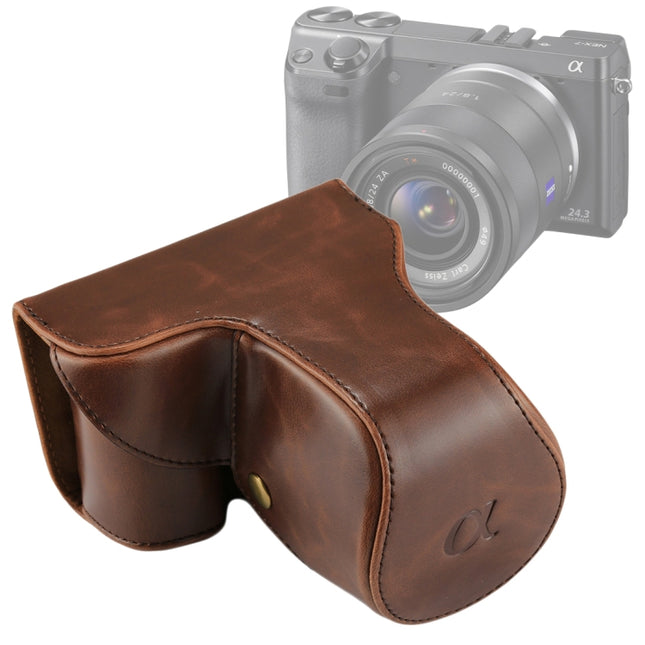 Full Body Camera PU Leather Case Bag with Strap for Sony NEX 7 / F3 (18-55mm Lens), For Sony NEX 7 / F3, For Sony NEX 7