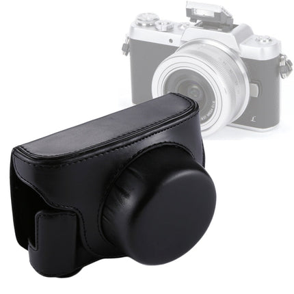 Full Body Camera PU Leather Camera Case Bag with Strap for Panasonic Lumix GF7 / GF8 / GF9 (12-32mm / 14-42mm Lens), For Lumix GF7