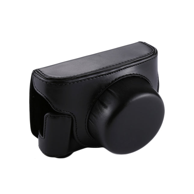 Full Body Camera PU Leather Camera Case Bag with Strap for Panasonic Lumix GF7 / GF8 / GF9 (12-32mm / 14-42mm Lens), For Lumix GF7