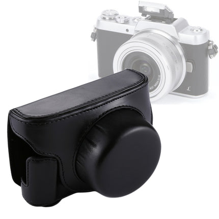 Full Body Camera PU Leather Camera Case Bag with Strap for Panasonic Lumix GF7 / GF8 / GF9 (12-32mm / 14-42mm Lens), For Lumix GF7