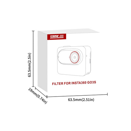 For Insta360 GO3S STARTRC 4 in 1 ND8 ND16 ND32 ND64 Camera Lens Filter