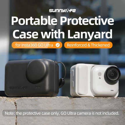 For Insta360 GO Ultra Sunnylife Portable Protective Case Shock-proof Dust-proof Storage Box with Lanyard, For Insta360 GO Ultra