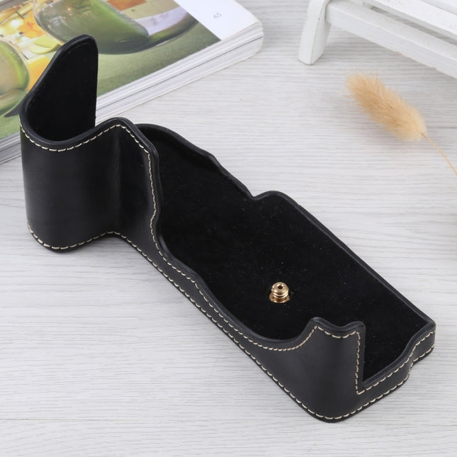 1/4 inch Thread PU Leather Camera Half Case Base for FUJIFILM GFX 50S, For FUJIFILM GFX 50S