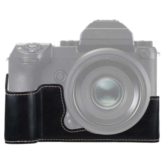1/4 inch Thread PU Leather Camera Half Case Base for FUJIFILM GFX 50S, For FUJIFILM GFX 50S