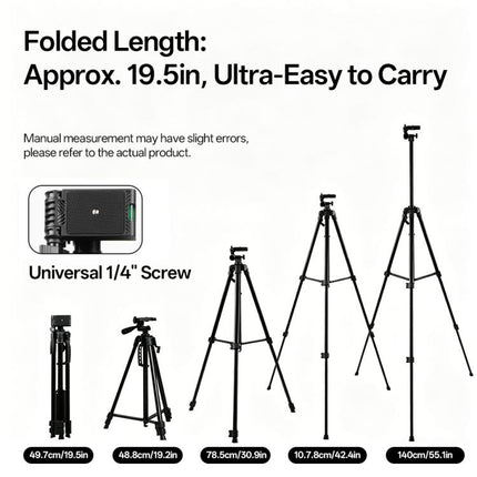 3366 1.4m Portable Phone Live Selfie Tripod DV SLR Camera Stand