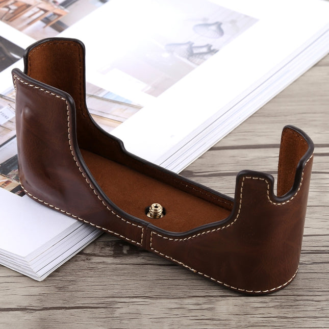 1/4 inch Thread PU Leather Camera Half Case Base for Leica M9, For Leica M9