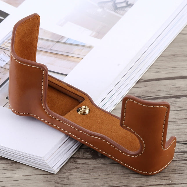 1/4 inch Thread PU Leather Camera Half Case Base for FUJIFILM X-T10 / X-T20, For FUJIFILM  XT10, For FUJIFILM XT10