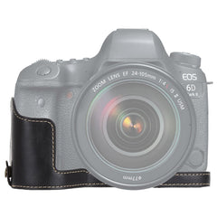 1/4 inch Thread PU Leather Camera Half Case Base for Canon EOS 6D /  6D Mark II