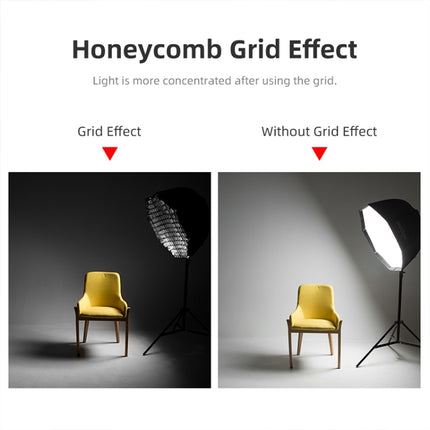 TRIOPO S65 Diameter 65cm Honeycomb Grid Octagon Softbox Reflector Diffuser for Studio Speedlite Flash Softbox, Diameter 65cm