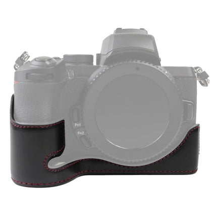 1/4 inch Thread PU Leather Camera Half Case Base for Nikon Z50, For Nikon Z50