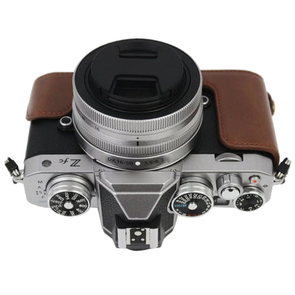 1/4 inch Thread PU Leather Camera Half Case Base for Nikon Z fc, For Nikon Z fc