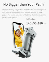 MOZA Mini MX 3 Axis Foldable Handheld Gimbal Stabilizer for Action Camera and Smart Phone, Mini MX